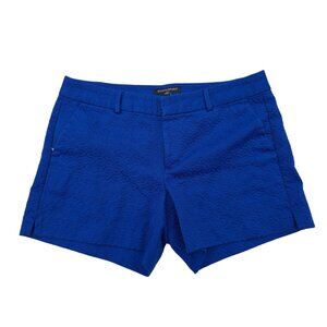 Banana Republic Womens Textured Embossed Blue Shorts Size 8 With Pockets